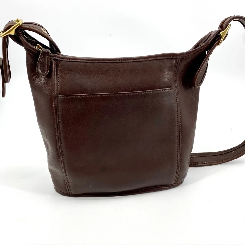 Vintage made in USA brown leather Coach crossbody - Picture 3 of 15